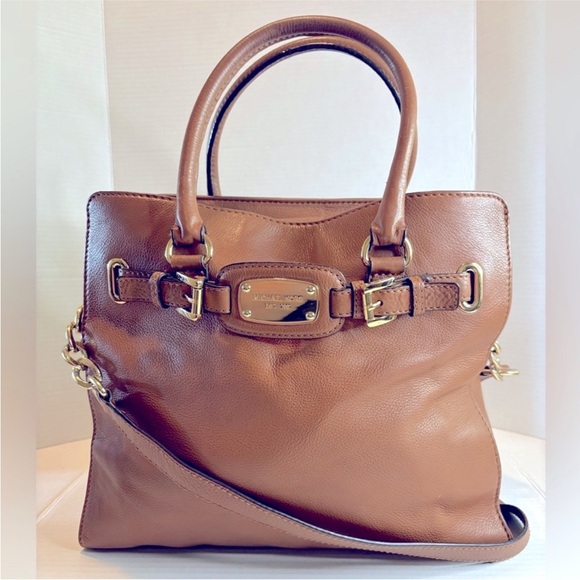 Michael Kors Handbags - Michael Kors Brown and Gold Satchel Timeless Design.